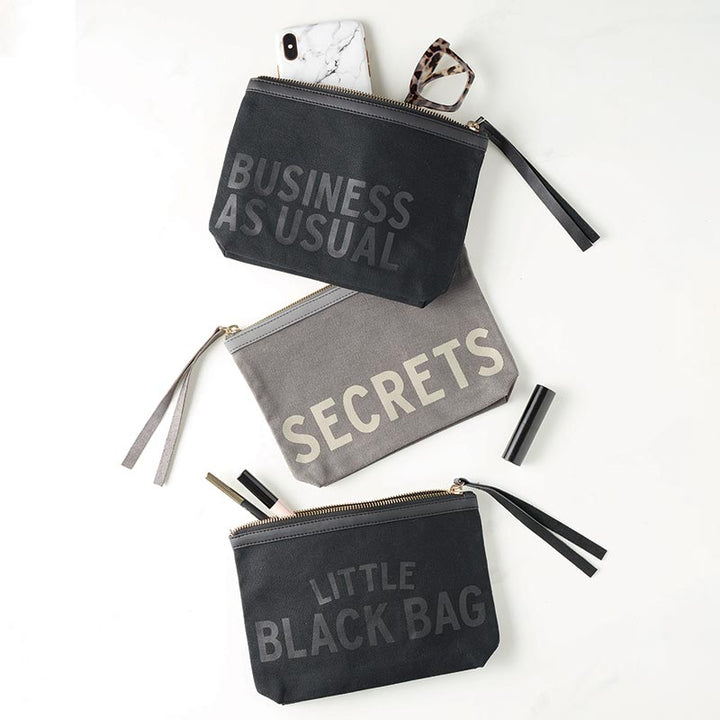 Canvas Pouch Black- As Usual