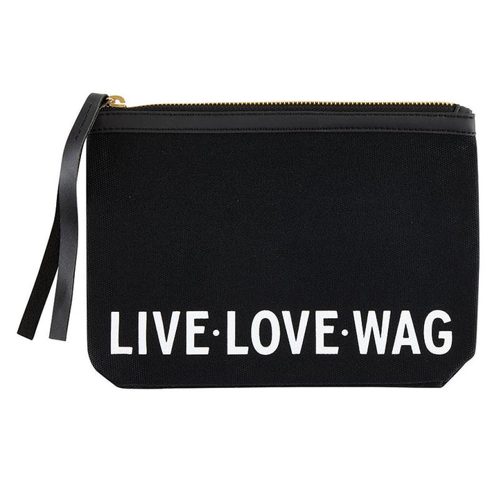 Canvas Pouch Black-Live.Love.Wag