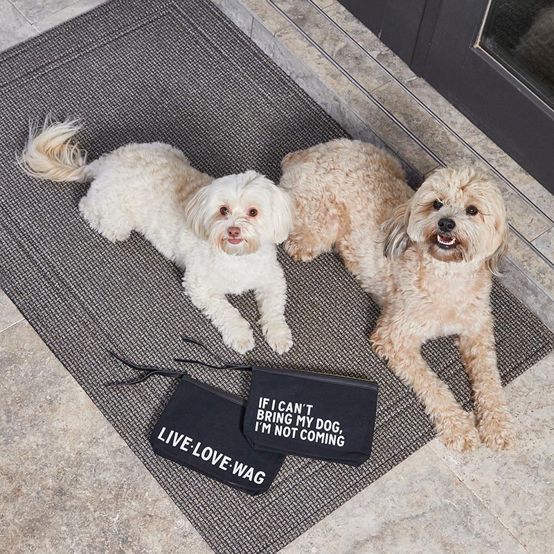 Canvas Pouch Black-Live.Love.Wag