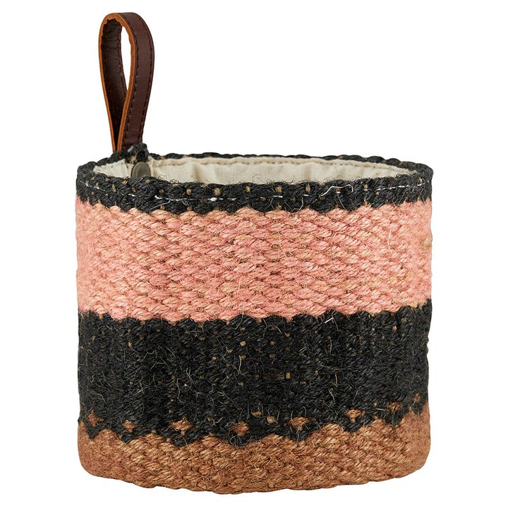 Jute Storage Basket Black - SML