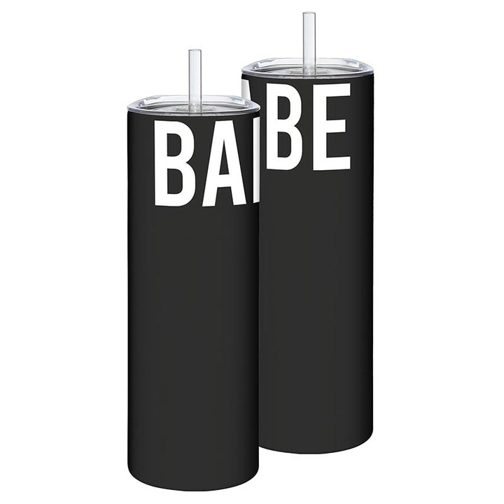 Skinny Tumbler w/Straw - Babe