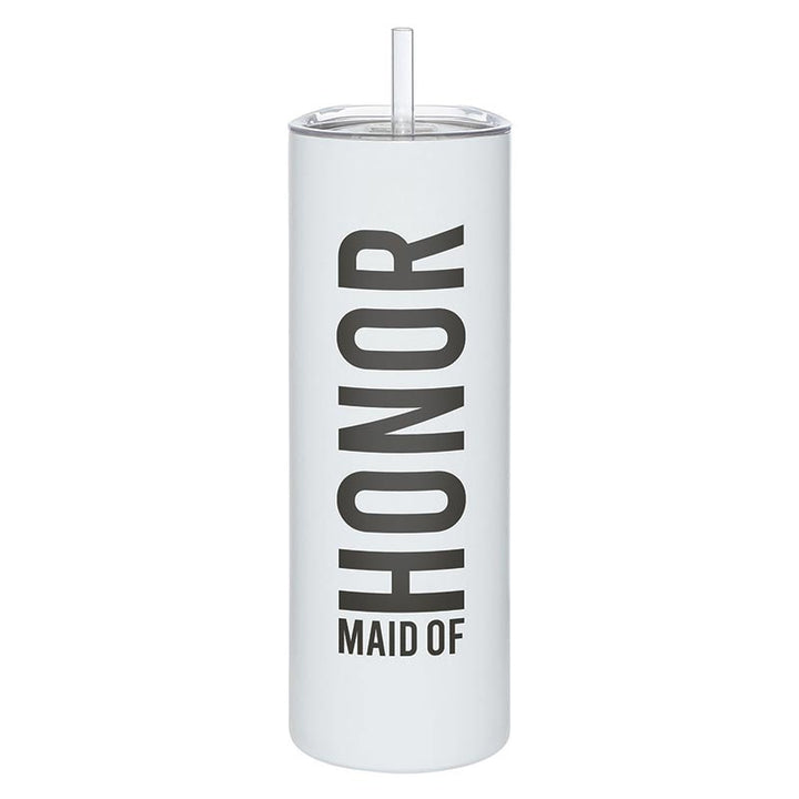 Skinny Tumbler w/Straw - Maid Of Honor
