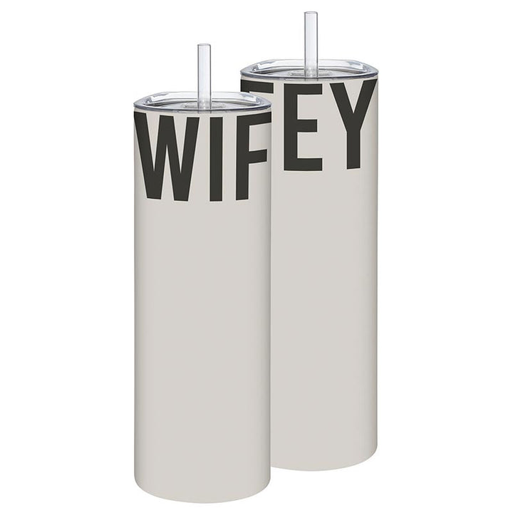 Skinny Tumbler w/Straw - Wifey