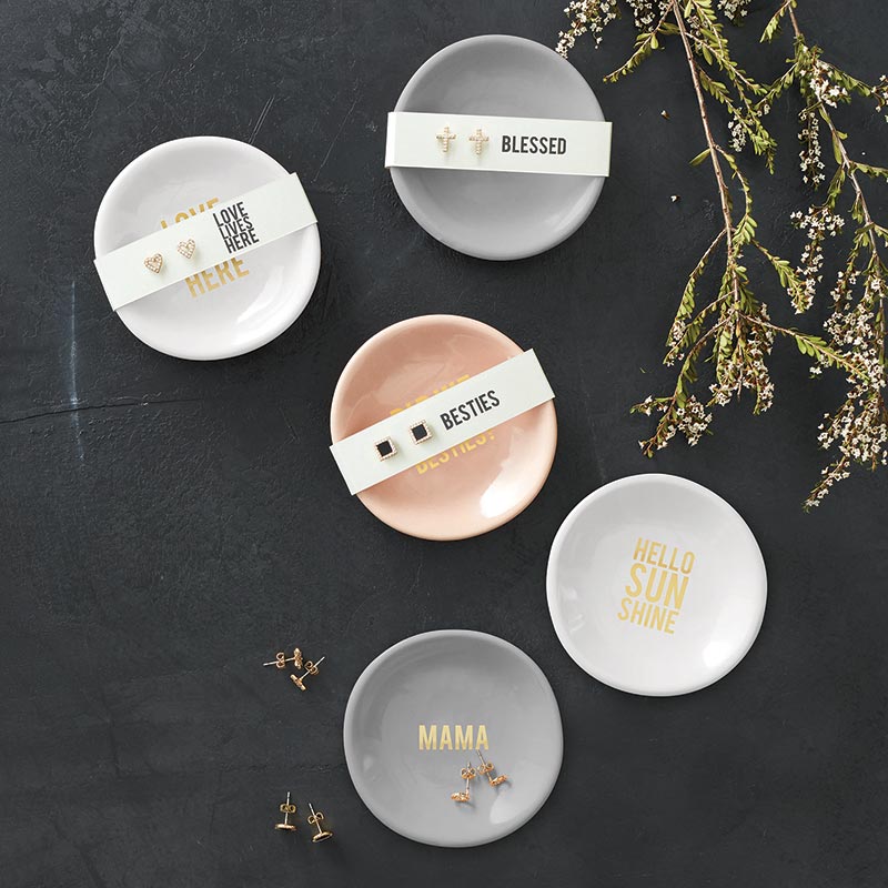 Ceramic Ring Dish & Earrings - Hello Sunshine