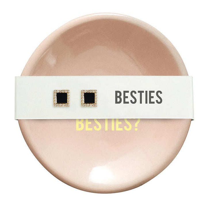 Ceramic Ring Dish & Earrings - Besties