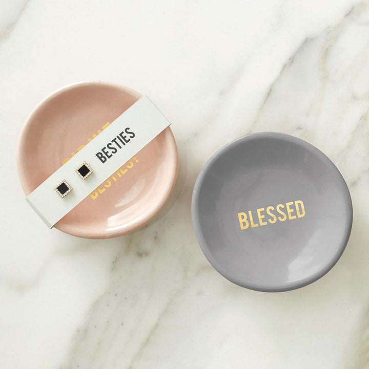 Ceramic Ring Dish & Earrings - Besties