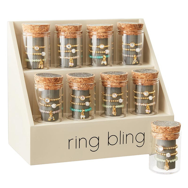 Ring Bling Stretch Ring Filled Display- 1 x SBL1845, 4 x SBL1840, 4 x SBL1841, 4 x SBL1842, 4 x SBL1843
