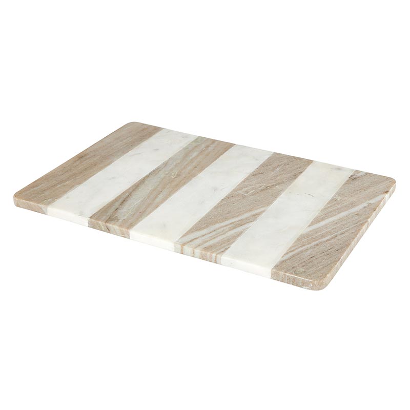 White Marble and Tan Board