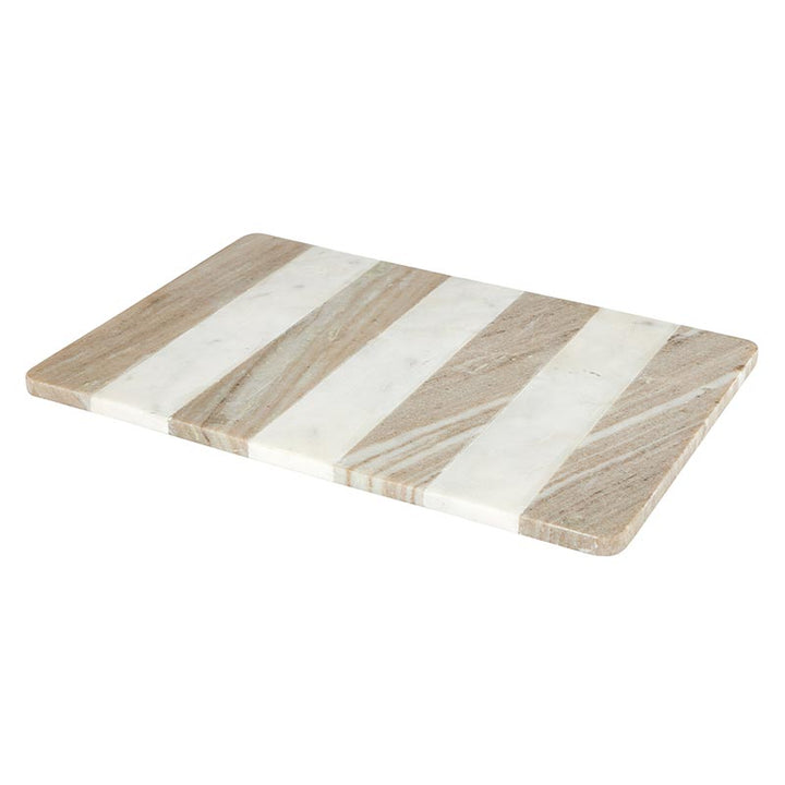 White Marble and Tan Board