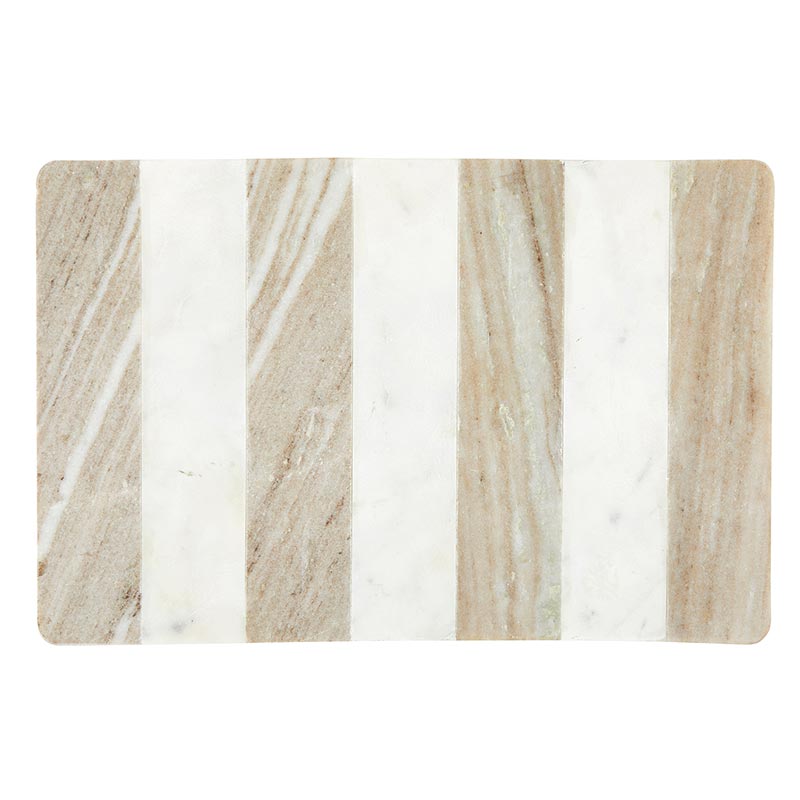White Marble and Tan Board