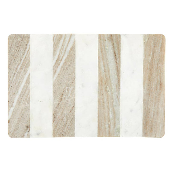 White Marble and Tan Board