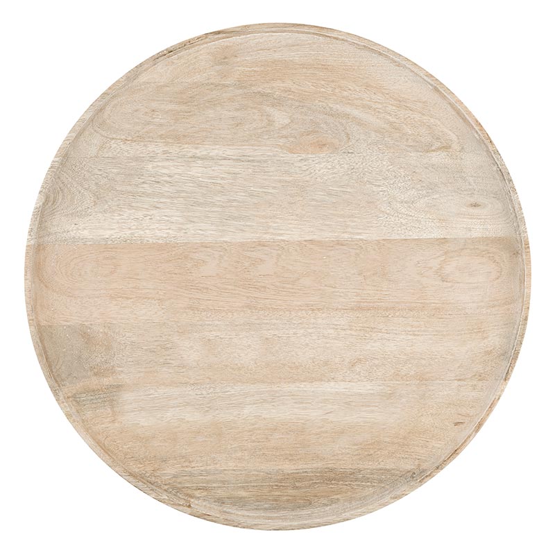 Round Serving Tray - Light Wash