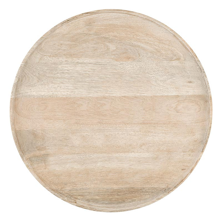 Round Serving Tray - Light Wash