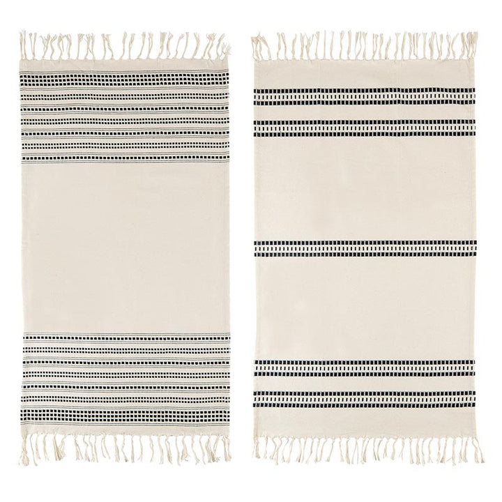 Tea Towels - Nat+Blk Set/2
