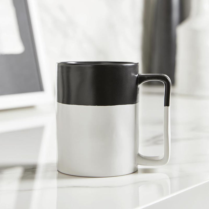 Organic Mug - Colorblock Matte BlK/Matte Wht