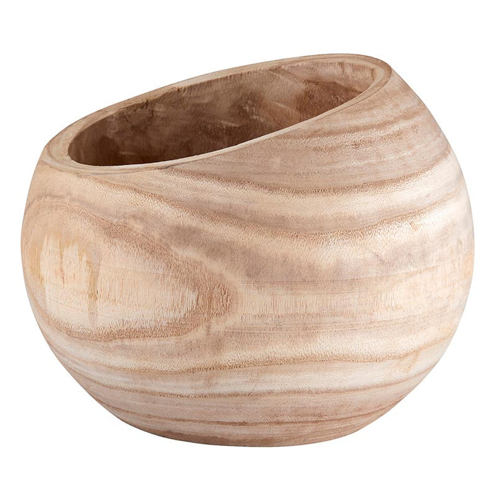 Paulownia Wood Assymetrical Bowl - Natural