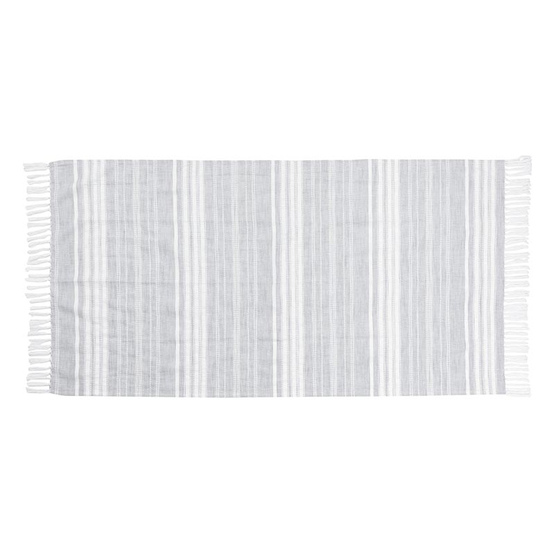 Bath Towel - Grey & White