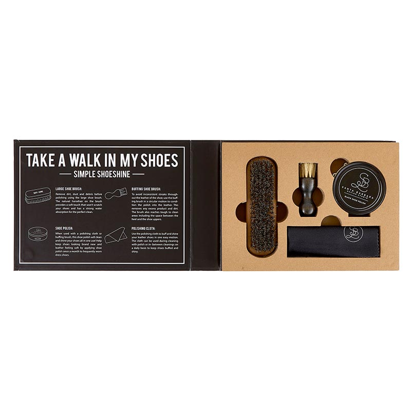 Shoe Care Essentials Cardboard Book Set