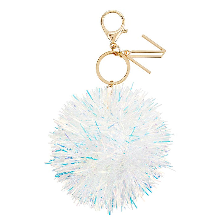 Pom Pom Keychain-Iridescent