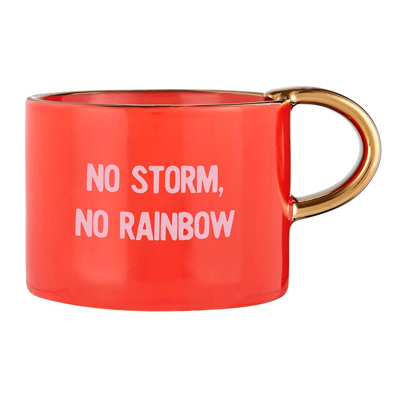 Mug, Tray And Spoon Set - No Storm, No Rainbow