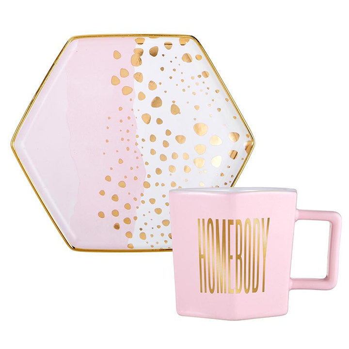 Hexagon Mug And Saucer Set - Home Body