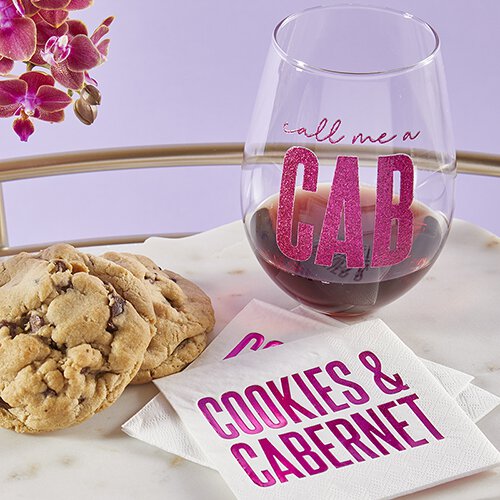Jumbo Stemless Wine Glass - Call Me A Cab