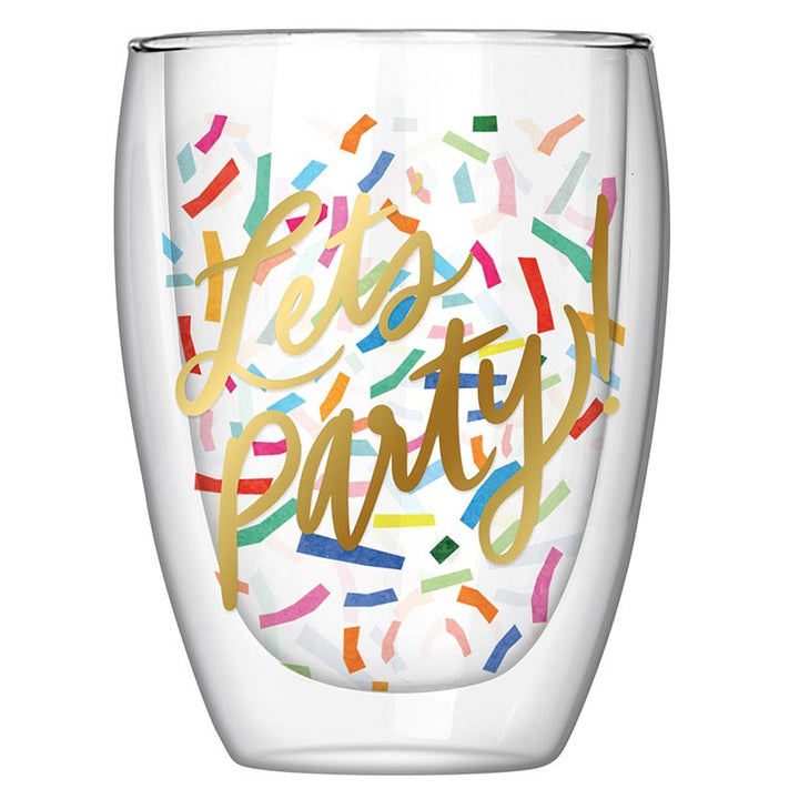 DBL Wall Stemless Glasses - Lets Party