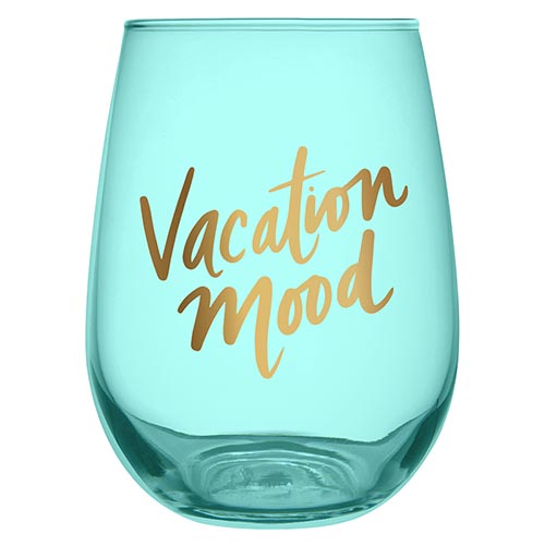 Stemless Wine Glass - Vacation Mood