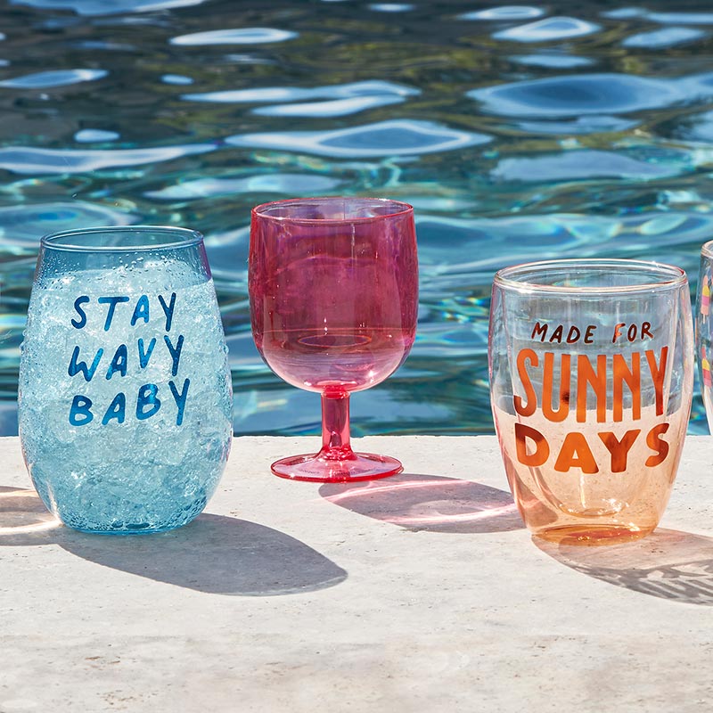 DBL-W Stemless Glass - Sunny Days