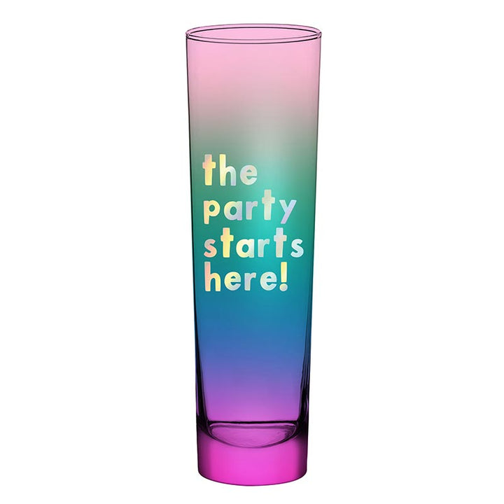 Flat Champagne Glass - Party Starts Here