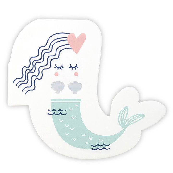 Jumbo Shaped Napkins - Mermaid
