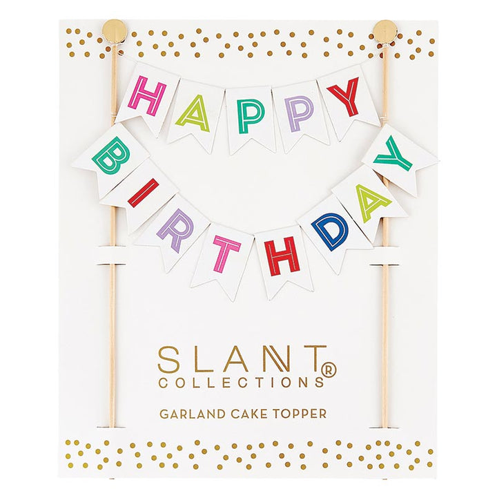 Garland Cake Topper - Happy Birthday