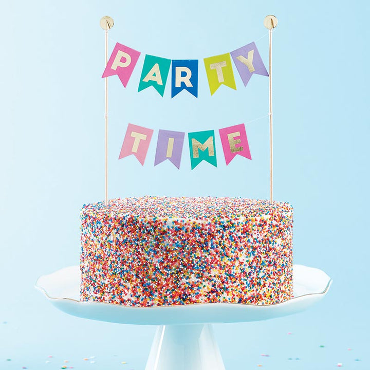 Garland Cake Topper - Party Time
