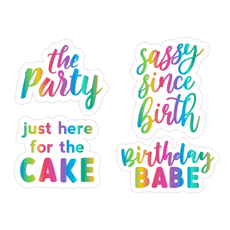 Reusable Wineglass Decals - Birthday