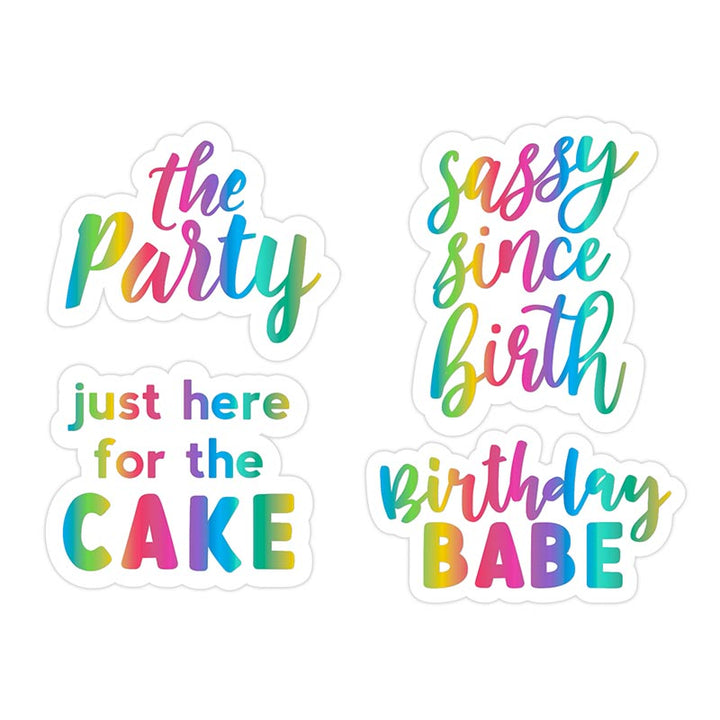 Reusable Wineglass Decals - Birthday