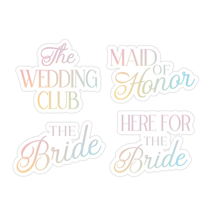 Reusable Wineglass Decals - Wedding