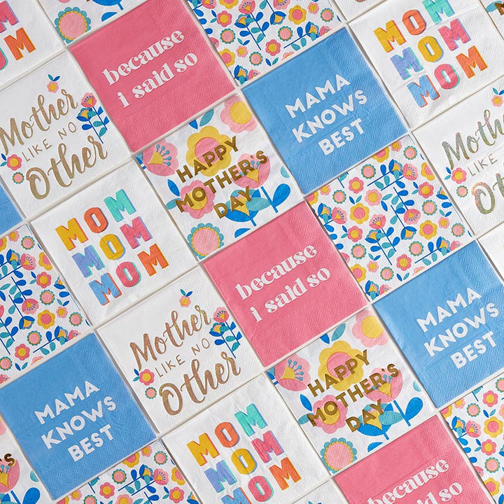 Beverage Napkins - Retro Flowers