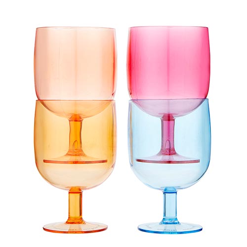 Stackable Wine Glass S/4 - Multi