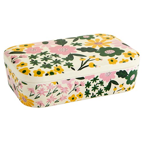 Bamboo Lunch Container - Foral