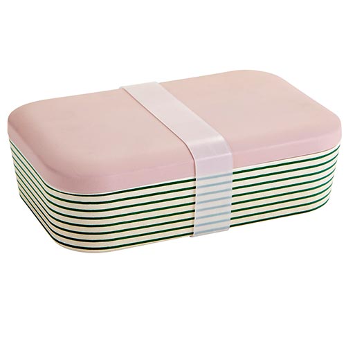 Bamboo Lunch Container - Green Stripes