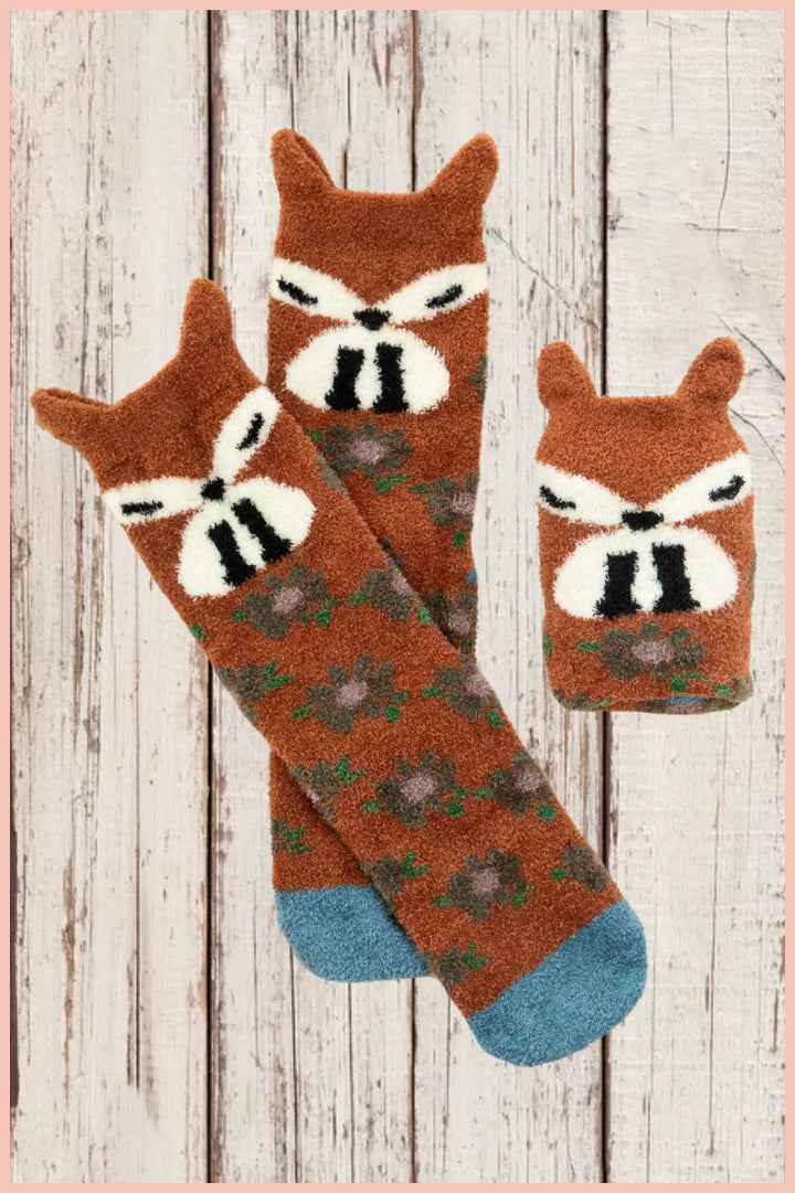 Cozy Socks - Rust Fox