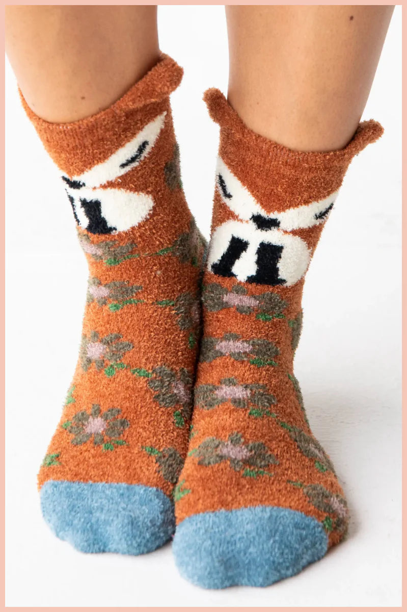 Cozy Socks - Rust Fox