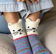 Cozy Socks - White Cat