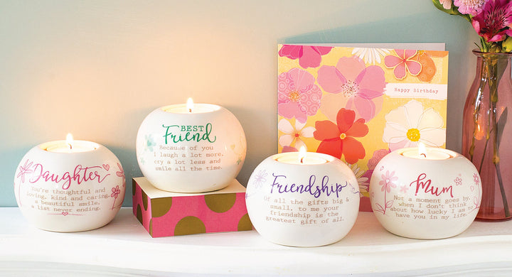 Ceramic Tealight Holder Round Daughter