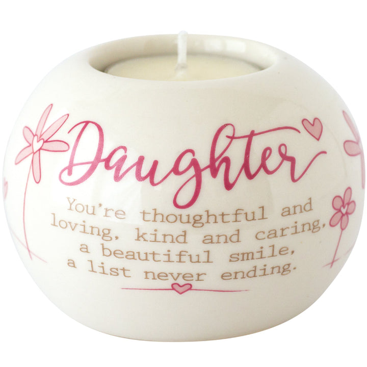 Ceramic Tealight Holder Round Daughter