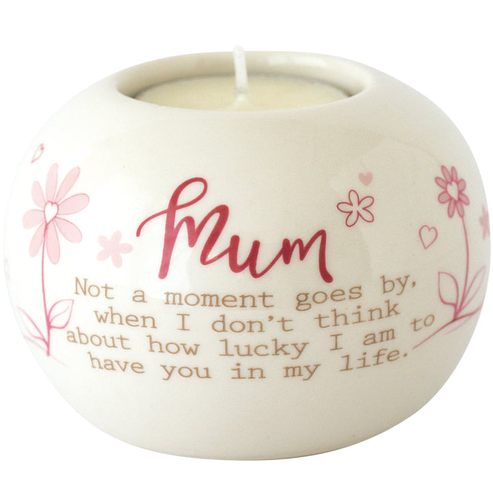 Ceramic Tealight Holder Round Mum
