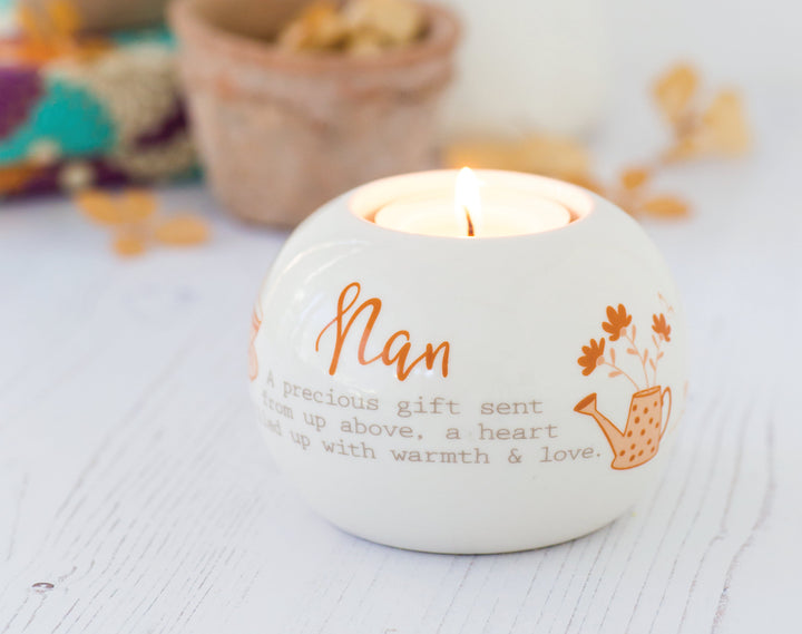Ceramic Tealight Holder Round Nan