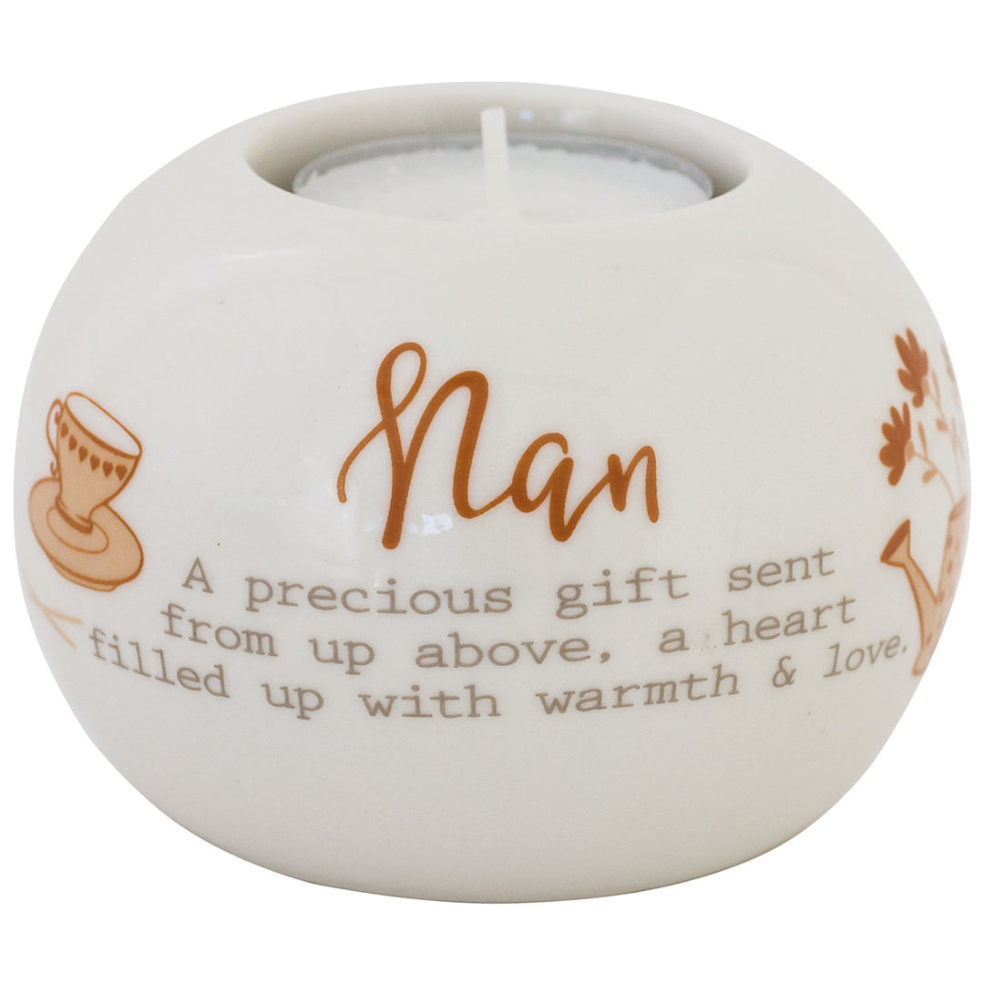 Ceramic Tealight Holder Round Nan