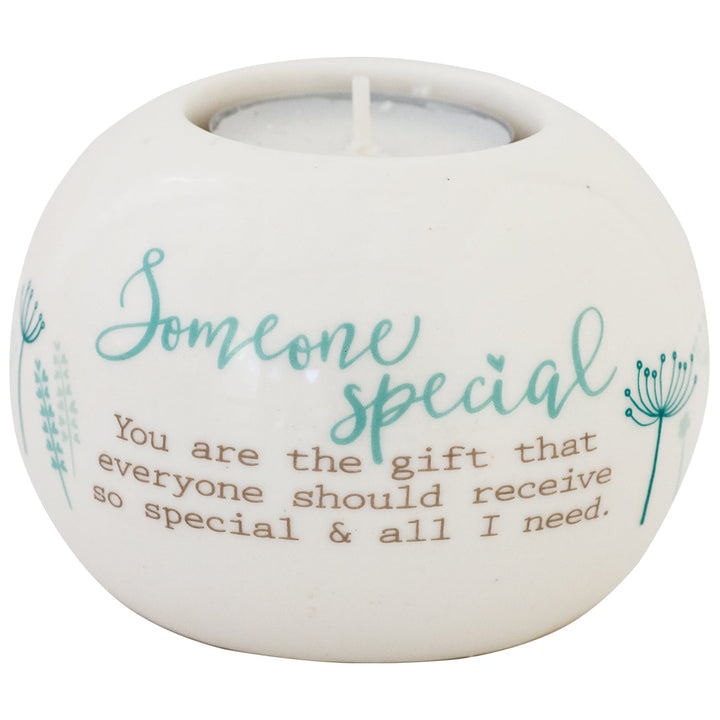 Ceramic Tealight Holder Round Someone Special