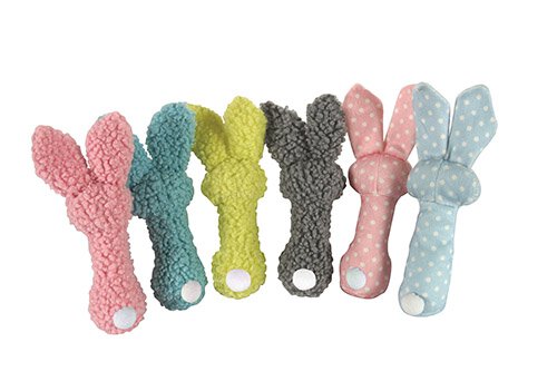 Woolly Bunnie Post Rattle - Pink